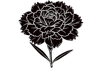 Creative Flower Silhouette Vector Art Illustration – SVG Design.
