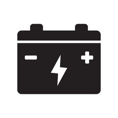 Car battery icon. Energy power accumulator. Auto battery symbols. Vector illustration.