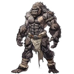 Fototapeta premium Anime Gorilla Warrior