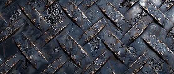 sharp AI-generated image of a close-up seamless black metal texture with subtle highlights, ideal