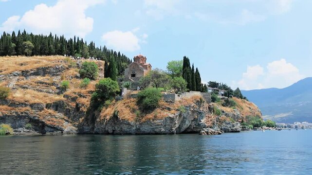 Church of St. John at Kaneo on the cliff in Ohrid North Macedonia