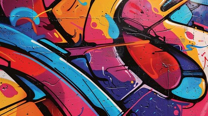 Graffiti texture Vibrant colors design of abstract and graffiti background