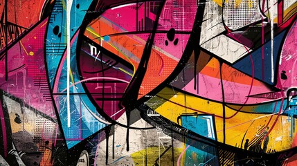 Graffiti texture Vibrant colors design of abstract and graffiti background