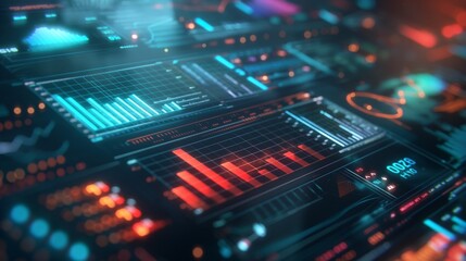 Graphs and diagrams, with holograms and projections	