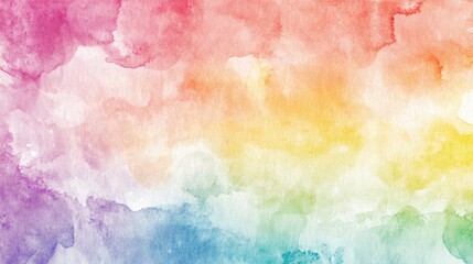 Obraz premium Pastel rainbow watercolor template background for baby shower