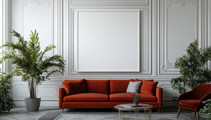 Colourful living room Classic Glamour Interior Design style