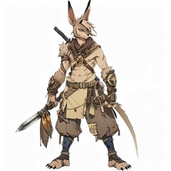 Fototapeta premium Anime Kangaroo Warrior 