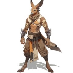 Obraz premium Anime Kangaroo Warrior 