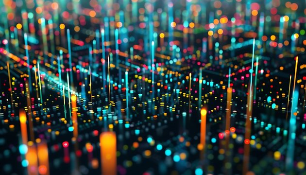 Generate a scatter plot where rising stock prices correlate positively with increasing trading volumes, each dot showcasing a robust upward trend, indicating heightened market engagement.