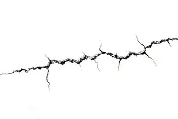 black cracked line isolated png transparent background