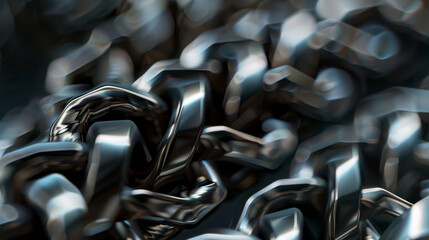 Obraz premium A close up of a chain of metal links