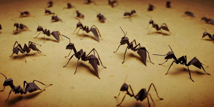 Origami Ants Background