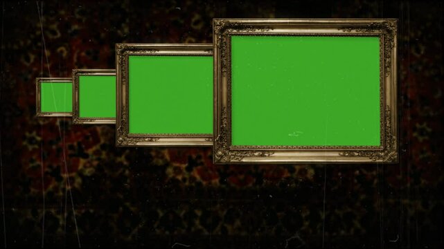 Album frame with aesthetically decorated luxury event or program into on a smooth looping background