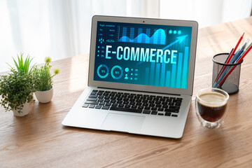 Fototapeta premium E-commerce data software provide modish dashboard for sale analysis to the online retail business