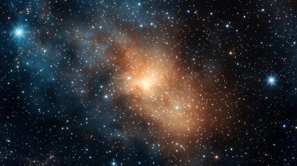 Obraz premium Cosmic dust drifting through a dense star field, creating patterns of light and shadow, space background, cosmic photography