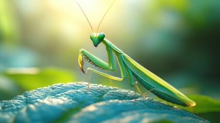 Praying Mantis in Sunlight