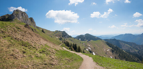 hiking route from Taubenstein to Rotwand mountain, upper bavaria