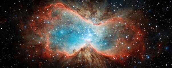 Obraz premium The Crab Nebula with vibrant cosmic dust and intricate star clusters, nebula background, deep space imaging