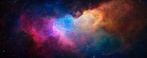 Fototapeta premium The Crescent Nebula with swirling cosmic dust and vibrant colors, nebula background, deep space photography