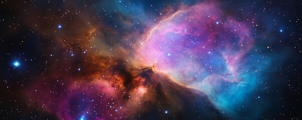 Obraz premium The Eagle Nebula with intricate cosmic dust patterns and star formations, nebula background, deep space imaging