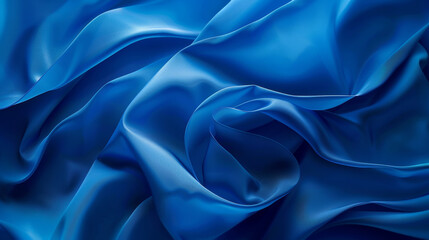 Obraz premium A blue fabric with a wave pattern