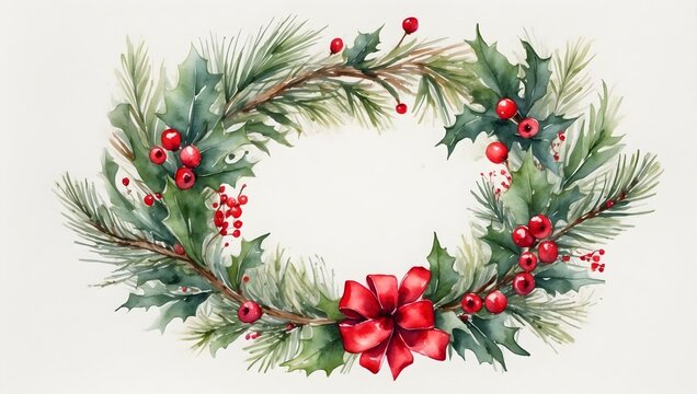 Vorlage - Weihnachtskranz mit wei&szlig;er Freifl&auml;che