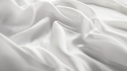 Obraz premium Close-up of soft white fabric with elegant folds, perfect for fashion, textile, and minimalistic themes.