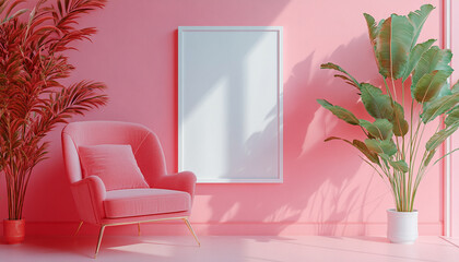 Colourful living room Elegant Retro Chic Interior Design style