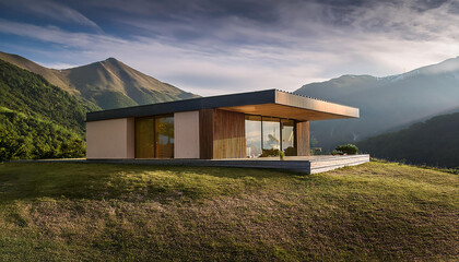 Modern Luxury Minimalist House with Valley and Mountain Views. 