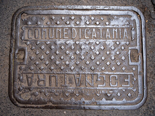 Catania, Italy - May 18, 2024: Catania water hatch.