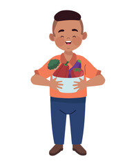 man character eating vegan food