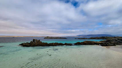 BAHIA INGLESA BEACH. TOURIST TOWN IN CHILE. PACIFIC OCEAN COAST.