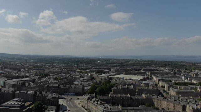 Edinburgh Scotland scenic city aerial view