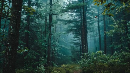 Obraz premium a view of a forest