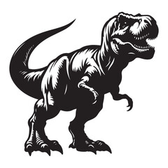 Dinosaur silhouettes, vector silhouette design, isolated white background