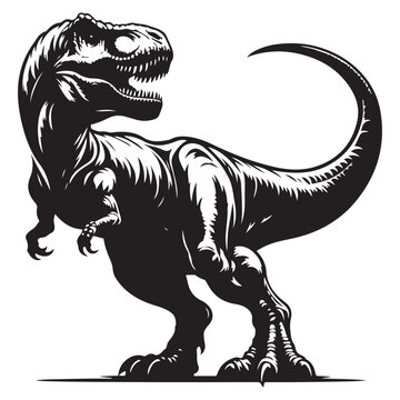 recommend clip art: Dinosaur silhouettes, vector silhouette design, isolated white background