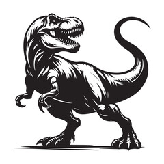 Dinosaur silhouettes, vector silhouette design, isolated white background