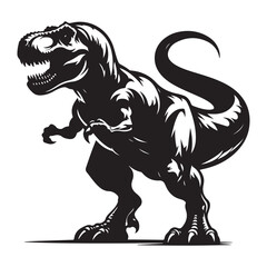 Dinosaur silhouettes, vector silhouette design, isolated white background