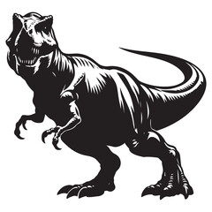 Dinosaur silhouettes, vector silhouette design, isolated white background