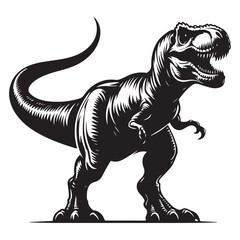 Obraz premium Dinosaur silhouettes, vector silhouette design, isolated white background