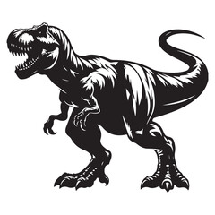 Dinosaur silhouettes, vector silhouette design, isolated white background