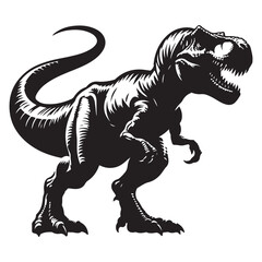 Dinosaur silhouettes, vector silhouette design, isolated white background