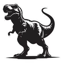 Dinosaur silhouettes, vector silhouette design, isolated white background