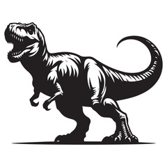 Dinosaur silhouettes, vector silhouette design, isolated white background