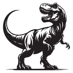 Dinosaur silhouettes, vector silhouette design, isolated white background