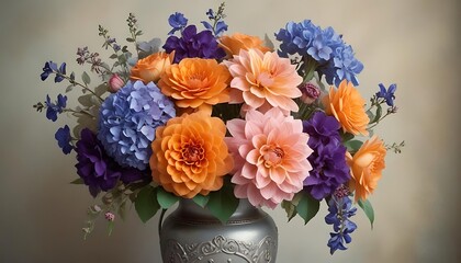 A vibrant bouquet of colorful gerber fowers