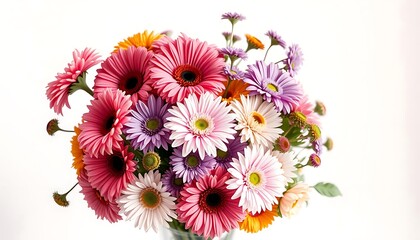 A vibrant bouquet of colorful gerber fowers