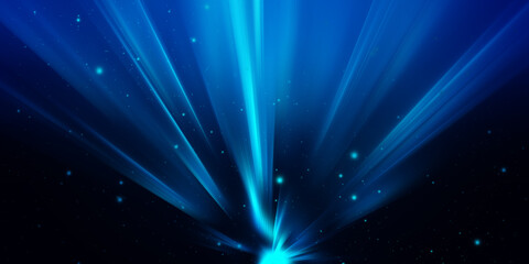 Obraz premium Magic blue background particle effect, simple background motion graphic