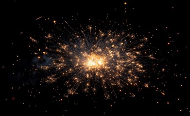 Obraz premium Fireworks display lighting up the night sky during a festive celebration
