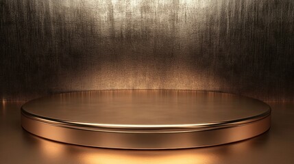 Obraz premium A gold podium with a shiny surface